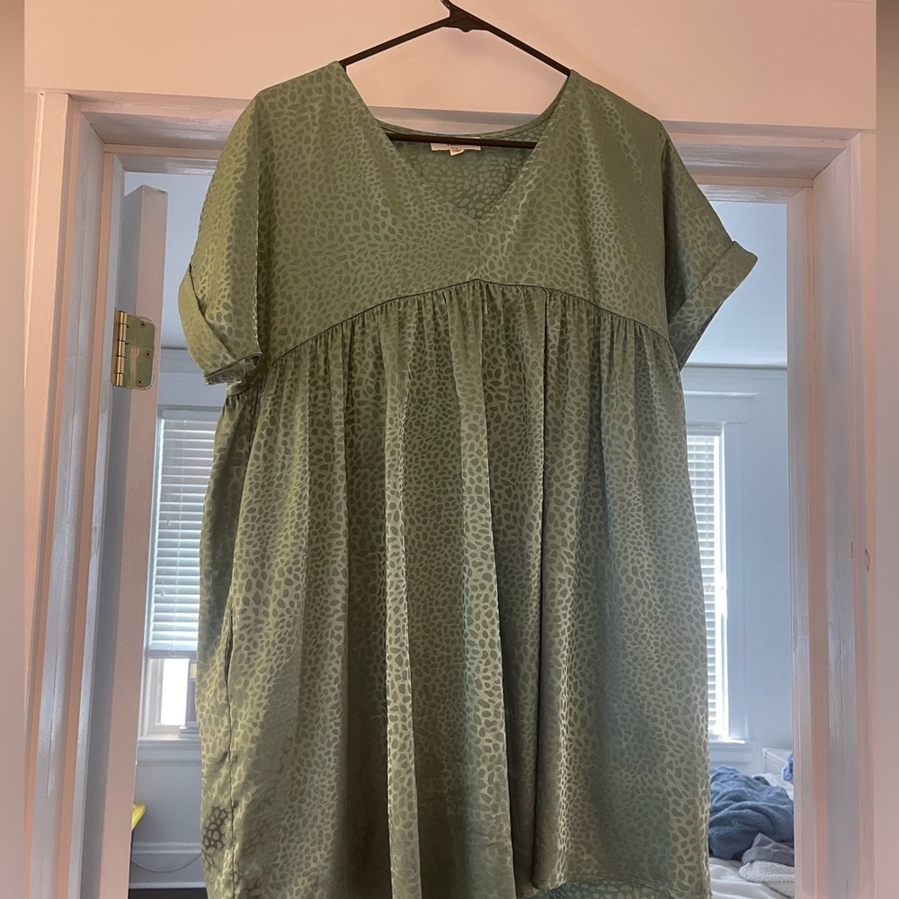 Green Entro Mini Babydoll Dress 💚